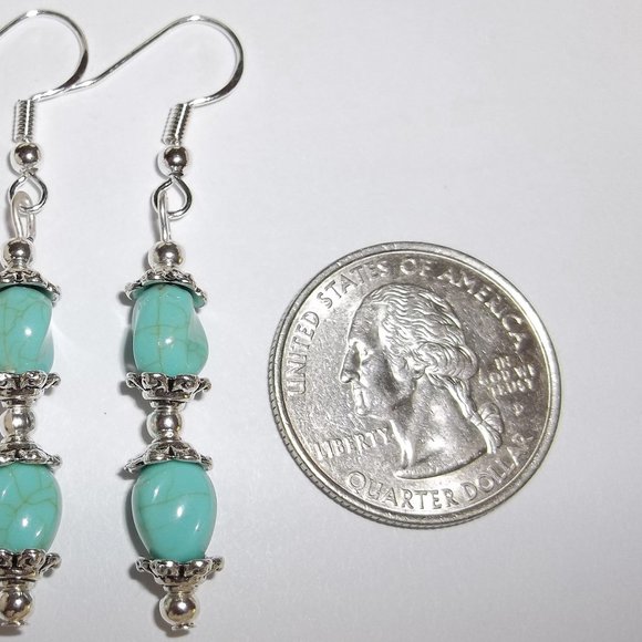 Earring, Earring, Earring, Earring Earrings Turquoise Blue Earring Set 4167 - Picture 8 of 10